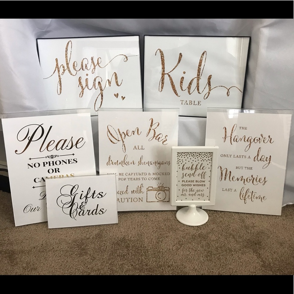 Wedding signs